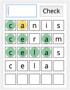 Arepo word game