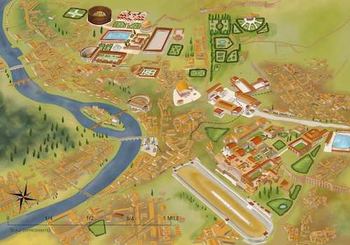 map of city of Rome