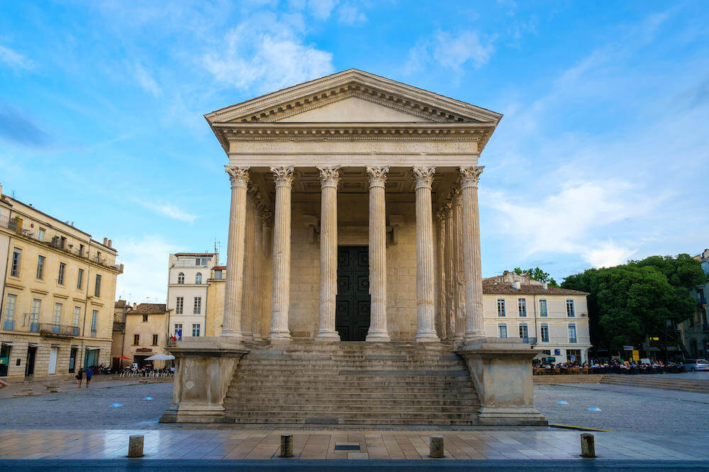 The Maison Carrée, a temple in Nîmes, France