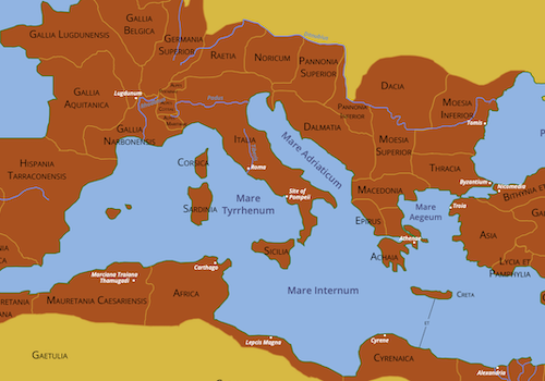 map of the Roman Empire